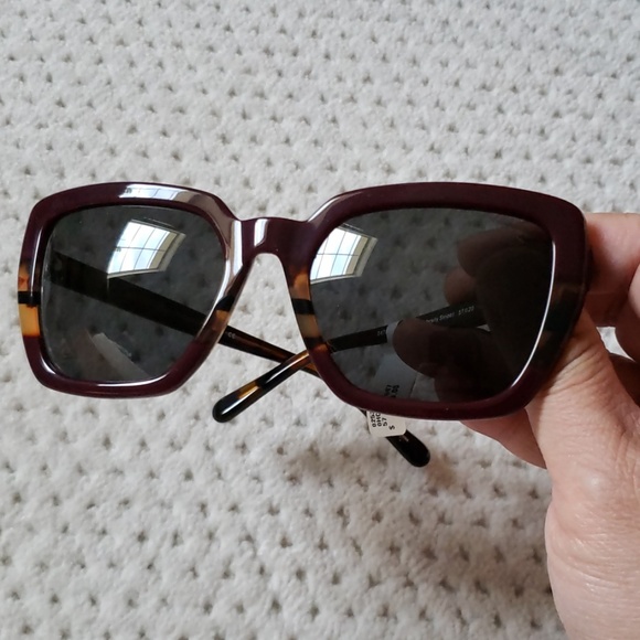 Coach oxblood/tort varsity stripe sunglasses 57mm - Picture 5 of 7